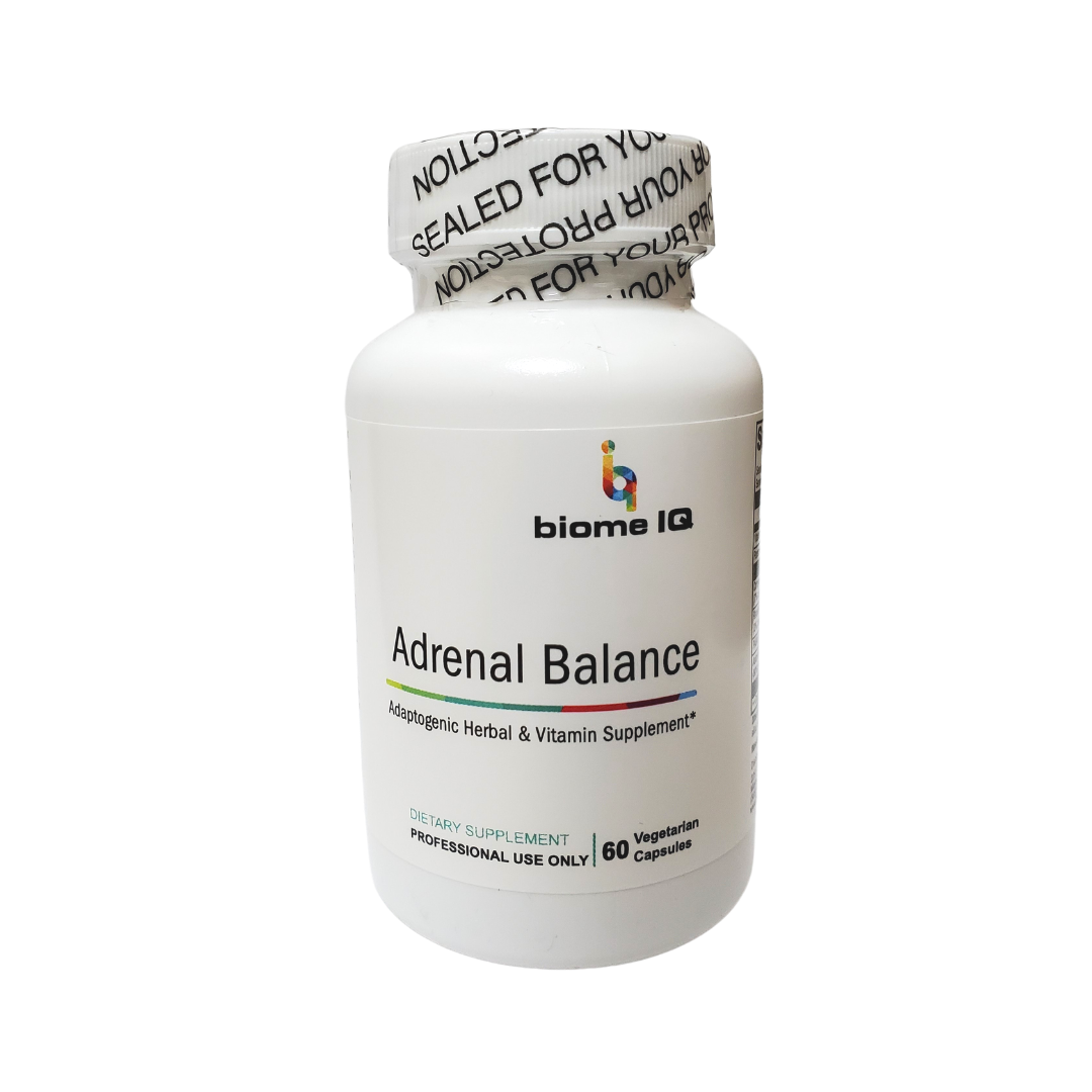 Adrenal Balance is designed to support the adrenal system by improving the body’s apoptogenic response and supporting adrenal hormone production. The formula combines high quality apoptogenic herbs with key B vitamins which helps manage your bodies response to stress and supports proper adrenal functioning. Adrenal health influences thyroid function. The thyroid relies on Cortisol to work efficiently. Maintaining adrenal health can help improve thyroid health.