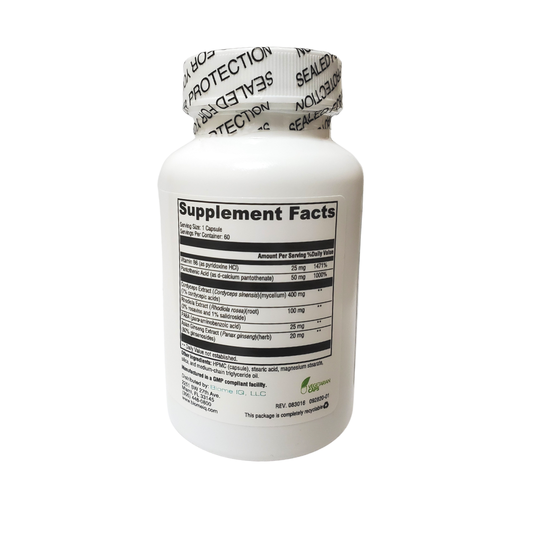 Adrenal Balance is designed to support the adrenal system by improving the body’s apoptogenic response and supporting adrenal hormone production. The formula combines high quality apoptogenic herbs with key B vitamins which helps manage your bodies response to stress and supports proper adrenal functioning. Adrenal health influences thyroid function. The thyroid relies on Cortisol to work efficiently. Maintaining adrenal health can help improve thyroid health.