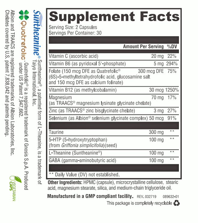 MOOD plus has the perfect combination of vitamins, minerals, and amino acids to promote healthy mood, normal muscle contraction/relaxation, and healthy nerve transmission.