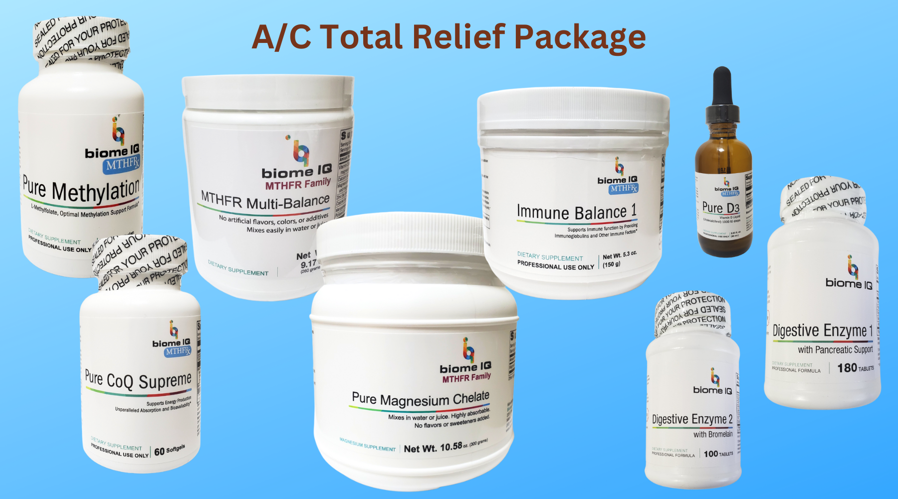 A/C Total Relief Package (Multi-Balance, PM, P-COQ-S, IB1, P-D3, DE1, DE2, PM-Chelate) 10% Discount