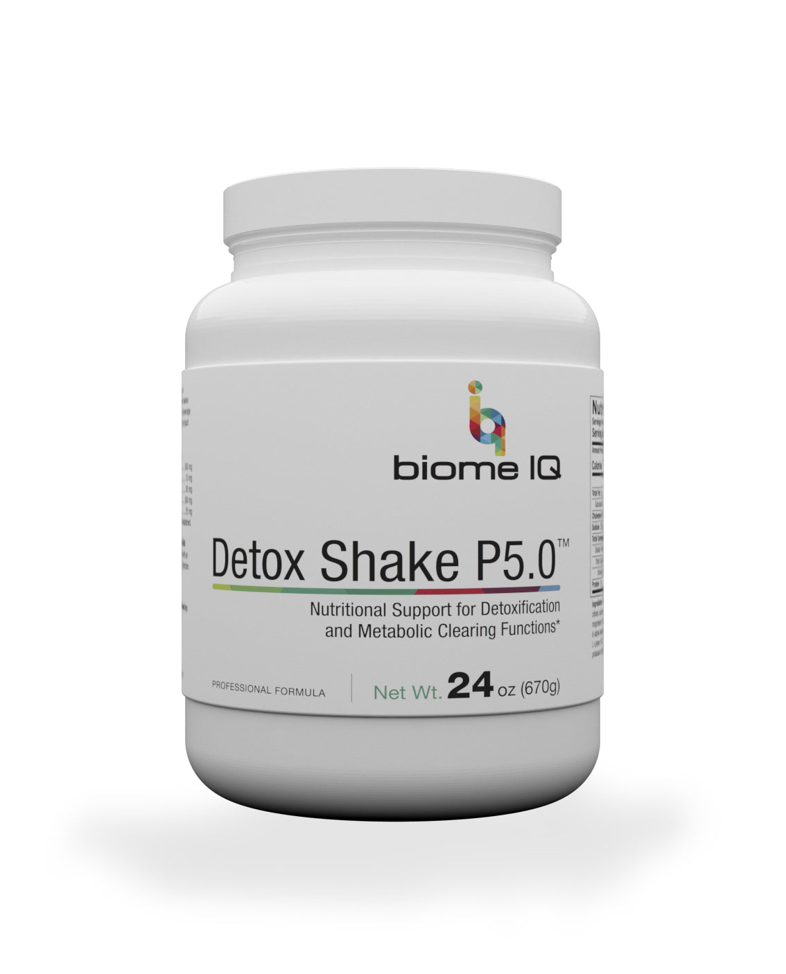 Nutritional Support for Detoxification and Metabolic Clearing Functions.  This shake can be used by itself for on-going daily detoxification support or in combination with P5.0 30-Pack.  Designed for the rigorous demands of MTHFR enzyme reduction.