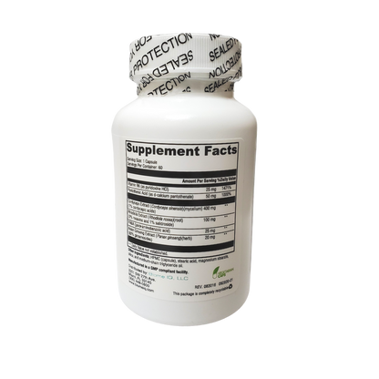 Adrenal Balance is designed to support the adrenal system by improving the body’s apoptogenic response and supporting adrenal hormone production. The formula combines high quality apoptogenic herbs with key B vitamins which helps manage your bodies response to stress and supports proper adrenal functioning. Adrenal health influences thyroid function. The thyroid relies on Cortisol to work efficiently. Maintaining adrenal health can help improve thyroid health.