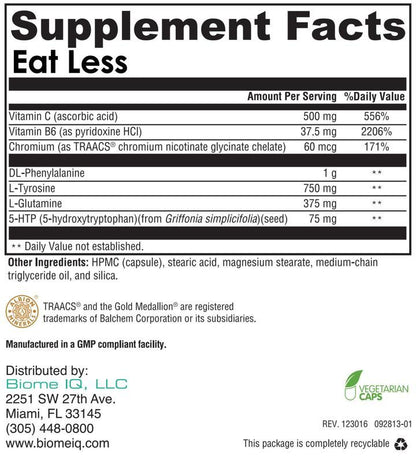 Eat Less improves mood, increases energy, and helps control appetite, fat, and carbohydrate cravings.