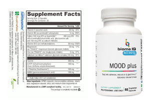 MOOD plus has the perfect combination of vitamins, minerals, and amino acids to promote healthy mood, normal muscle contraction/relaxation, and healthy nerve transmission.