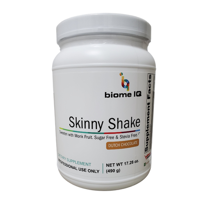 Skinny Shake is a nutrient rich shake mix designed to meet the needs for individuals with dietary restrictions: such as vegan, vegetarian, soy-free, dairy-free, sugar-free, stevia-free diets. Skinny Shake is an alternative source of quality protein. Our formula combines natural pea and rice protein blend, plant enzymes, fiber, with essential micronutrients: activated B Vitamins, Magnesium, Selenium, and is sugar/stevia free. Supports protein metabolism, heart health, and gastrointestinal health.