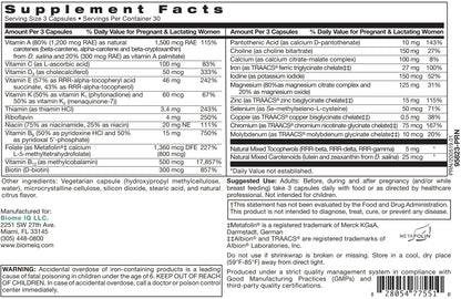 Baby B Mine supports optimal folate metabolism and methylation which is essential for mom's health and healthy development for baby. Our prenatal is allergen free and is all natural, meaning you won't find any additives or preservatives. Obstetrician approved for efficacy and safety, Baby B Mine meets and exceeds all recommended daily allowances for vitamins and minerals in pregnancy. 
